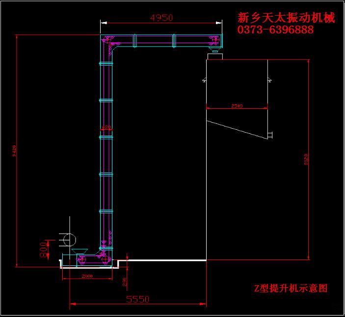 Z型提升機(jī)|Z型斗式提升機(jī)外形圖